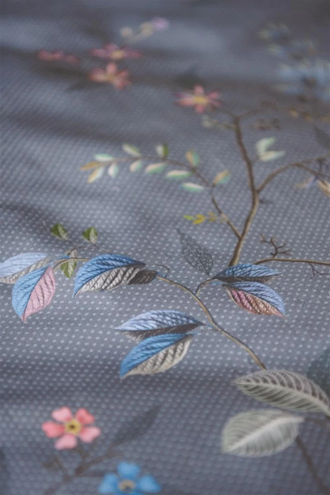 Pip Studio perkálové povlečení Kawai Flower modré 200x200 + 2x 70x90 cm