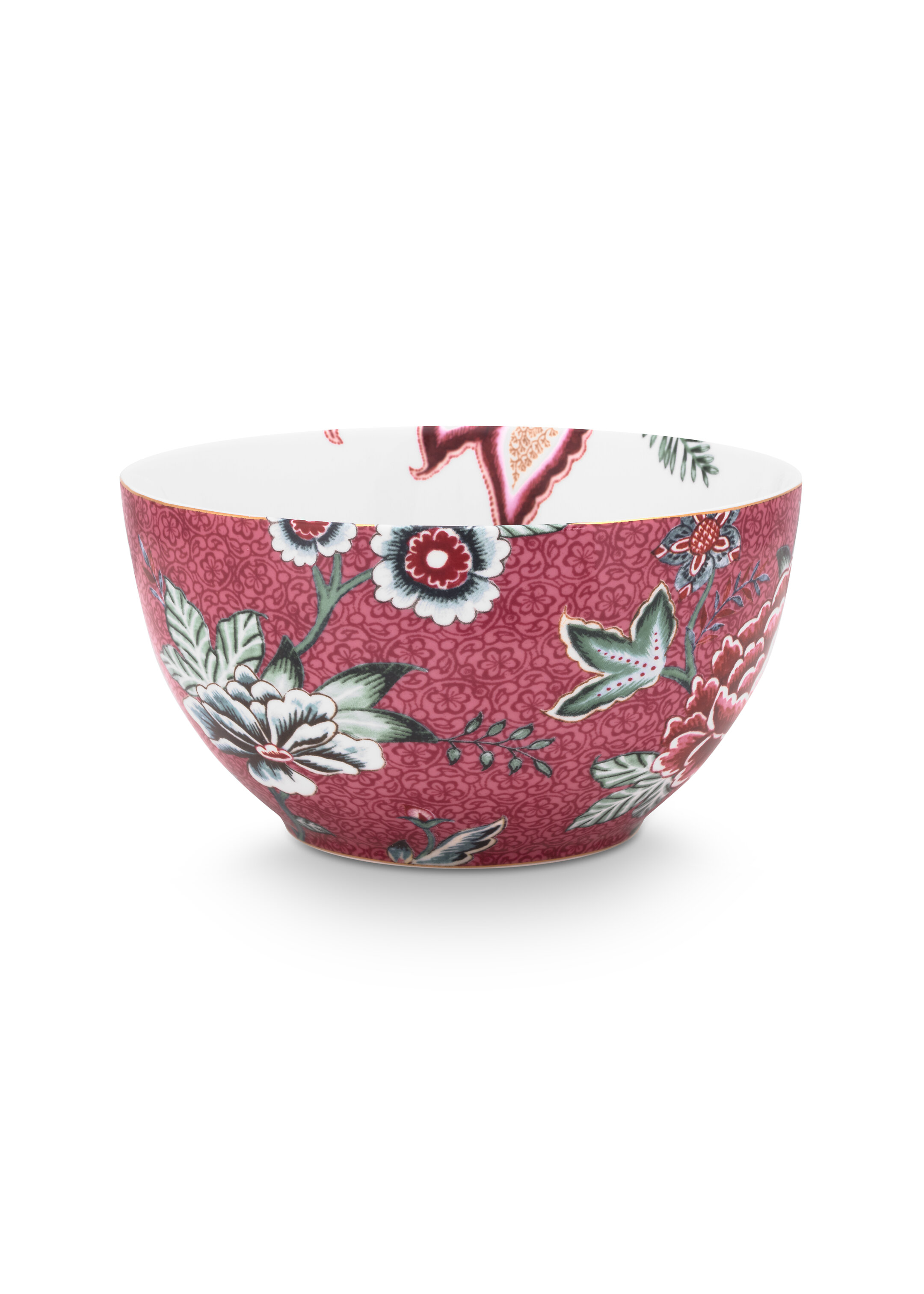 Pip Studio Flower Festival miska Ø15cm, tmavě růžová