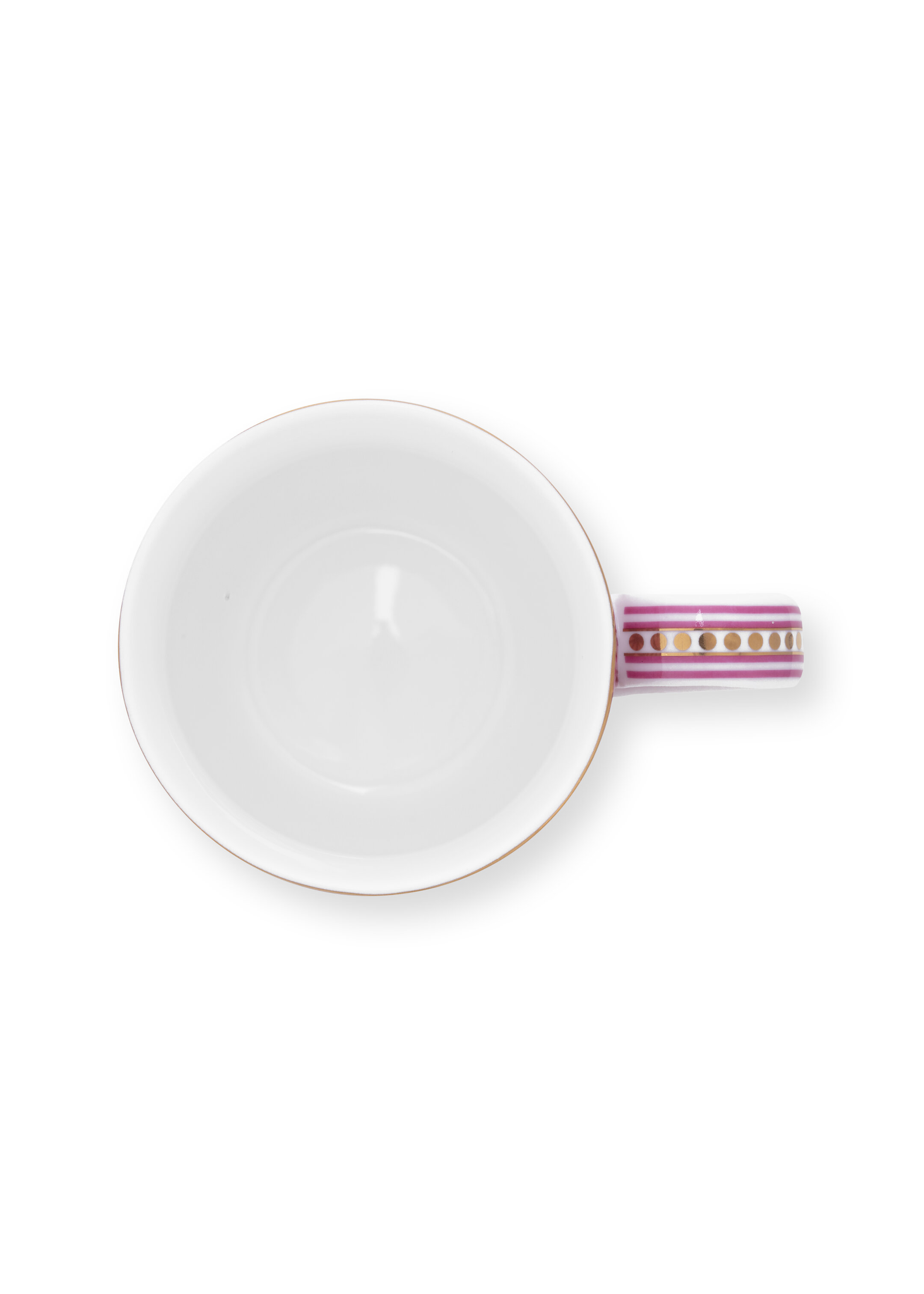 Pip Studio Flower Festival hrnek XL 440ml, tmavě růžový