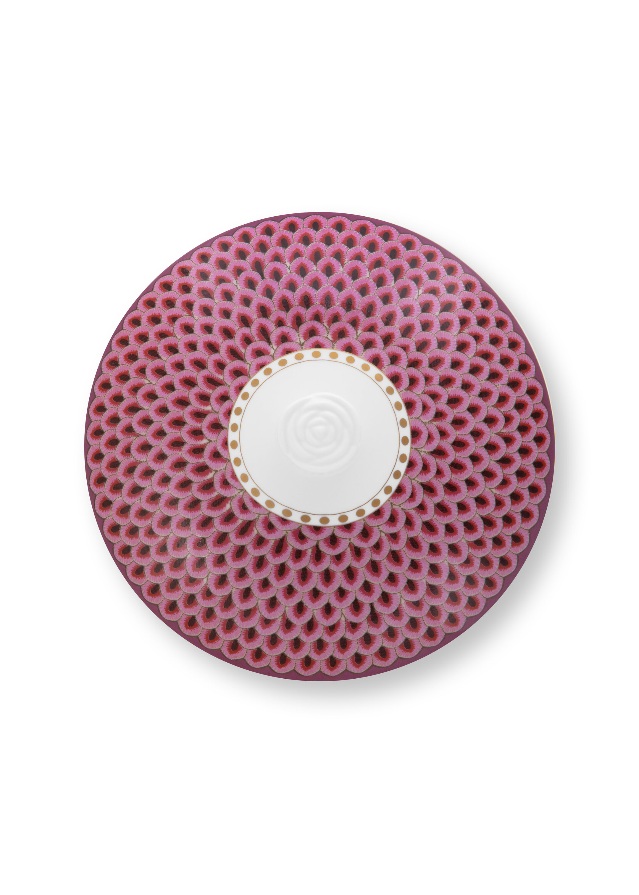 Pip Studio Flower Festival dóza 1,5l, tmavě růžová