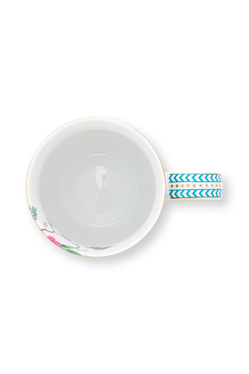 Pip Studio Jolie Flowers malý čajový set 3ks, konvice a hrnky, zelený