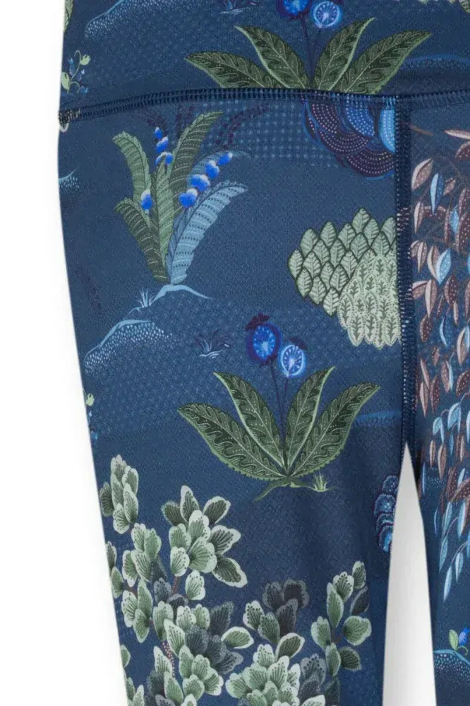 Pip Studio Belinda legínové kraťasy Japanese Garden, modré