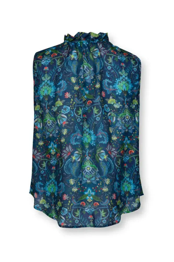 Pip Studio Timmy tílková halenka Kyoto Festival, modrá