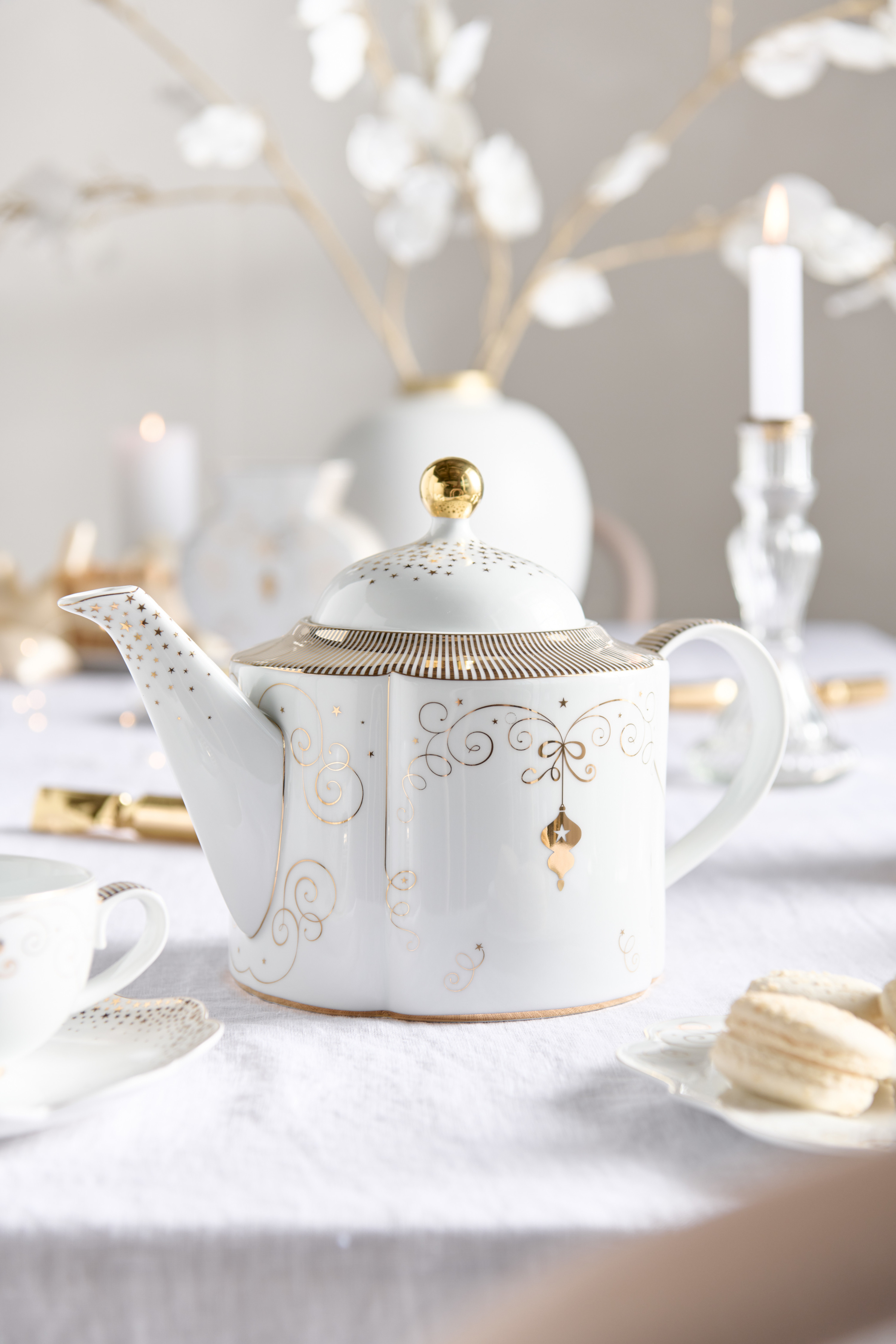 Pip Studio Royal Winter konvice 1.65l, bílá