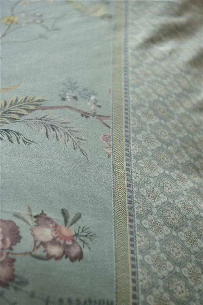 Pip Studio perkálové povlečení Autunno světle modré 200x200 + 2 x 70x90 cm