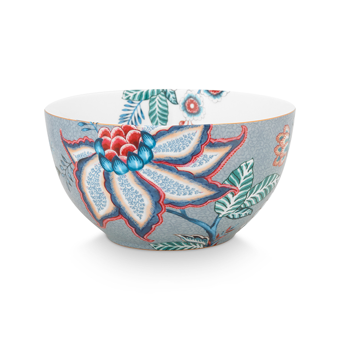 Pip Studio Flower Festival snídaňová sada 3ks, modrá