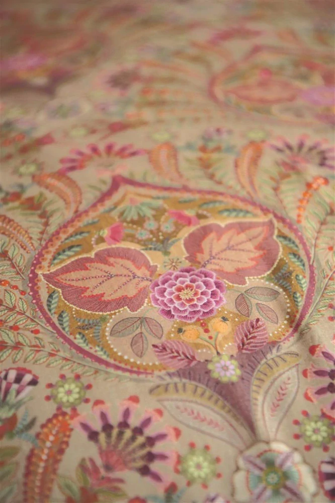 Pip Studio perkálové povlečení Alba khaki 140x200 + 70x90 cm