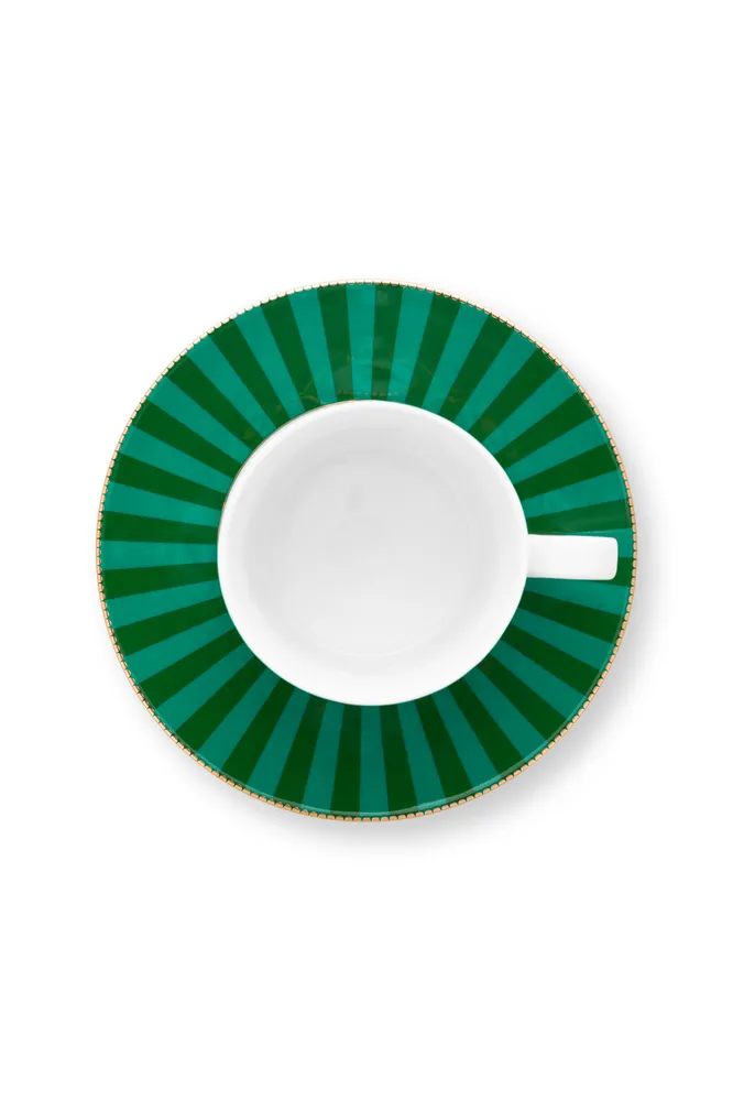 Pip studio Love Birds šálek s podšálek 225ml, zelený