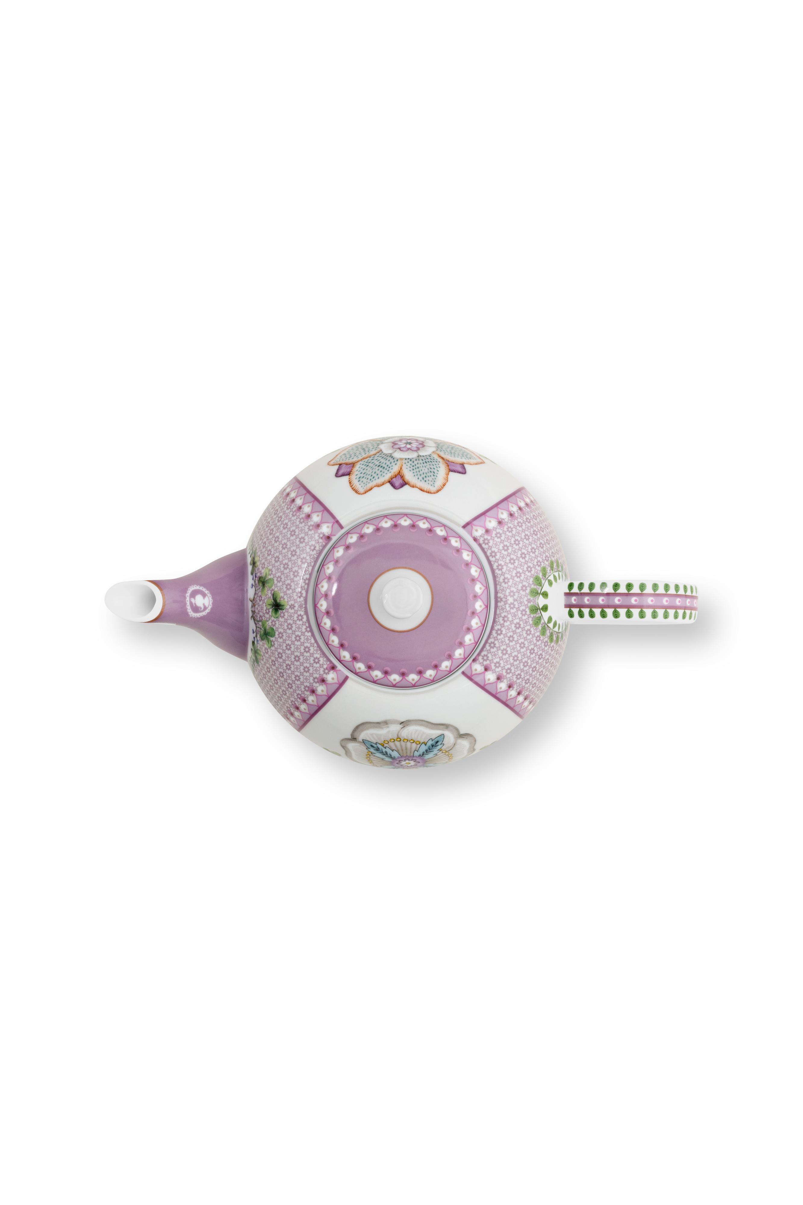 Pip Studio Lily & Lotus čajová konvice 1,6l, lila