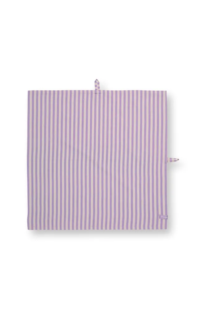 Pip Studio Stripes Lilac set 2ks látkových útěrek 65x65cm, lila