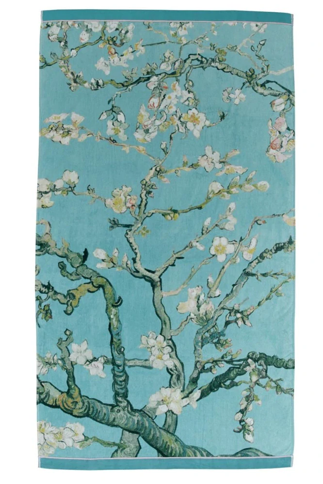 Van Gogh plážová osuška 100x180 Mandlové květy od van Gogh, bavlna, froté