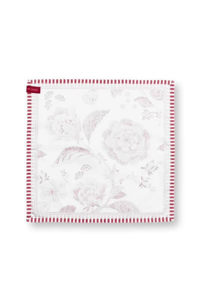 Pip Studio Royal set 4ks látkových ubrousků 40x40cm, červený