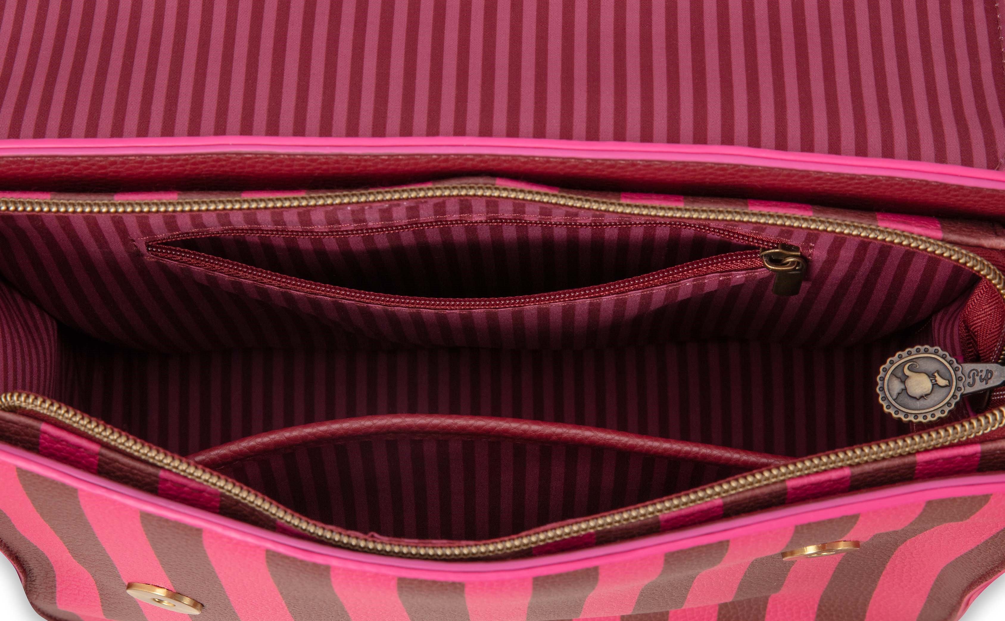 Pip Studio Frances Stripe Cross Body kabelka větší, růžová