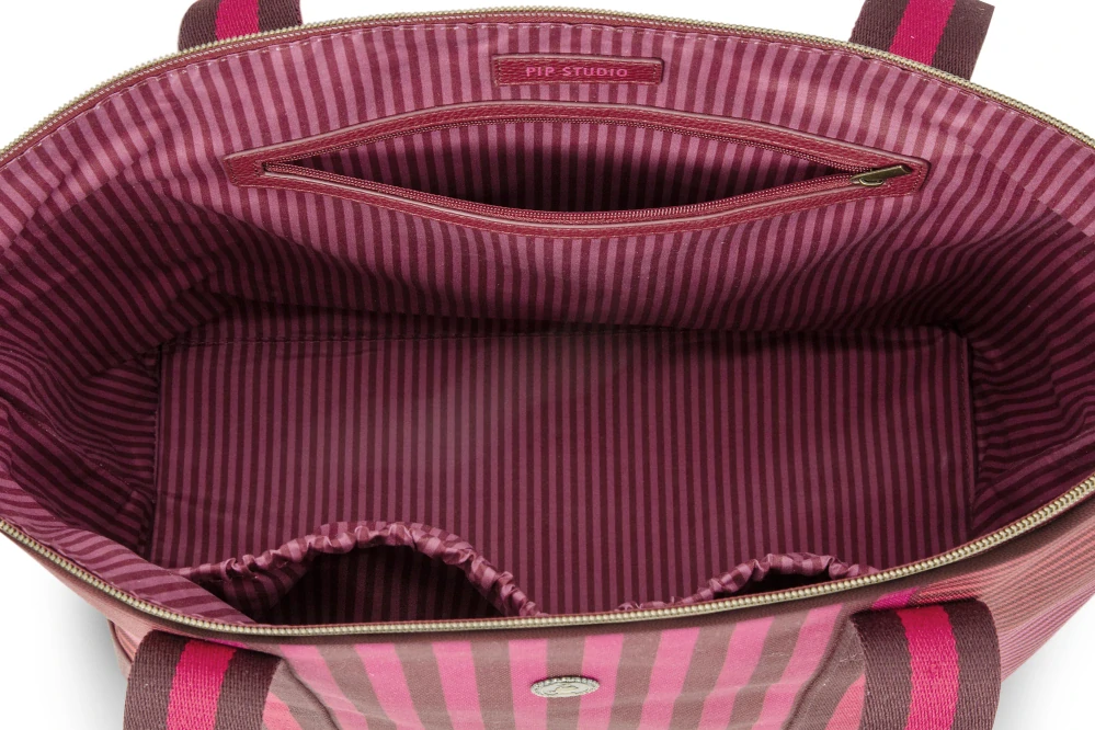 Pip Studio Tilda Stripe Plážová taška, růžová