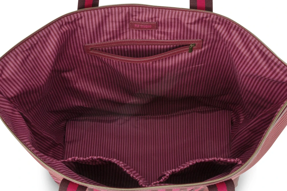 Pip Studio Tilda Stripe Plážová taška, růžová