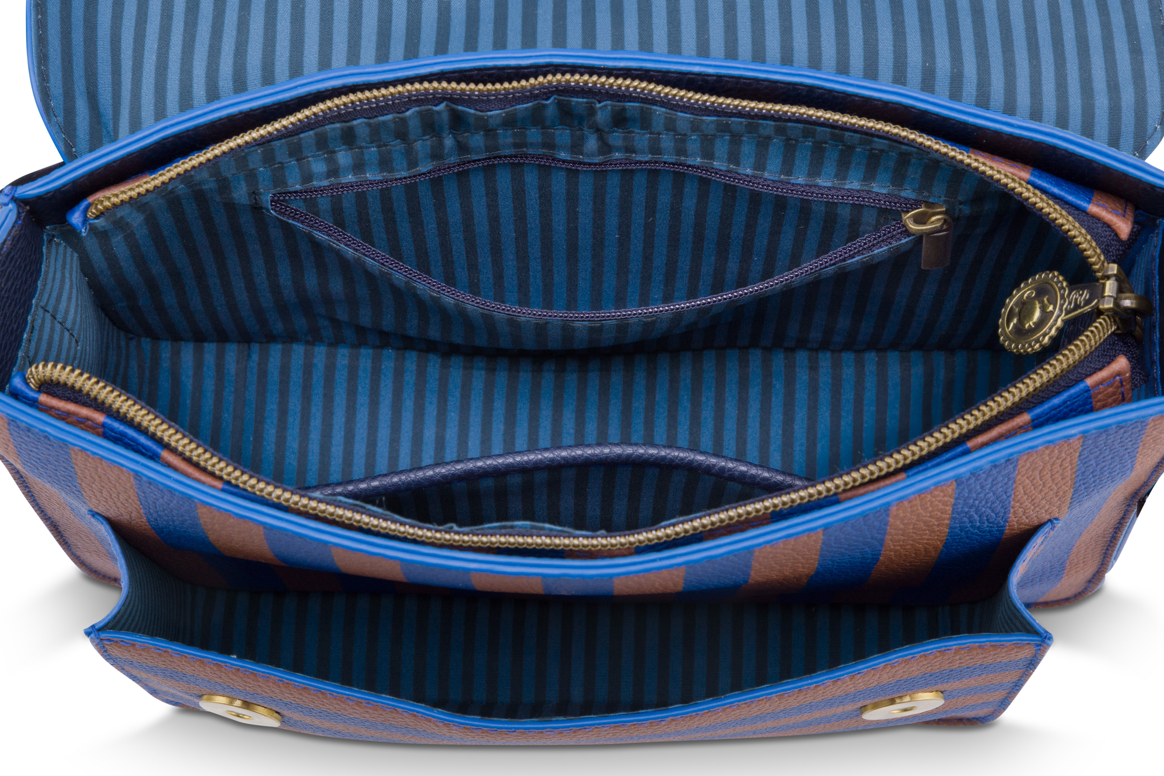 Pip Studio Fenna Stripe Cross Body kabelka, modrá