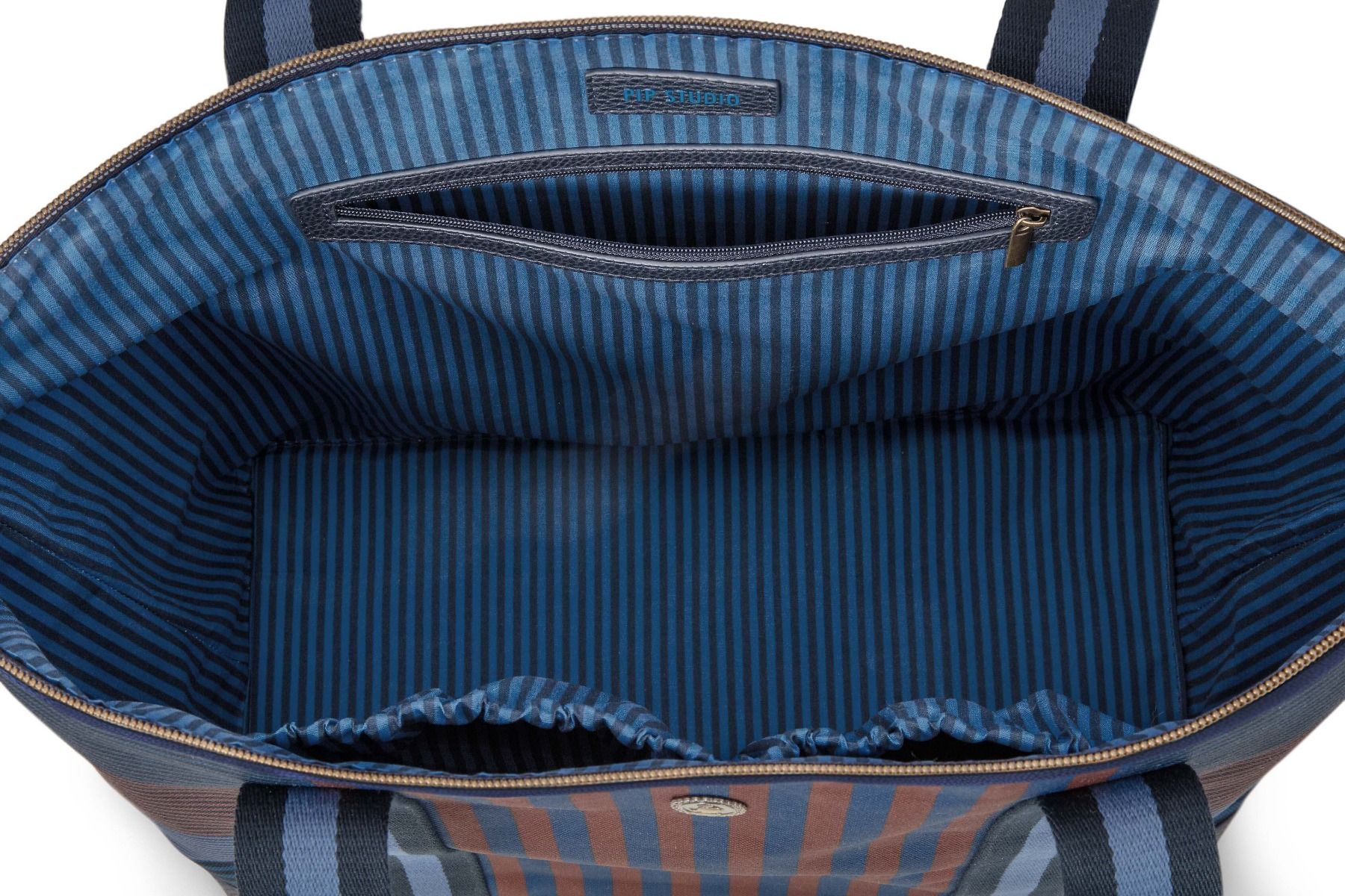 Pip Studio Tilda Stripe střední plážová taška, modrá