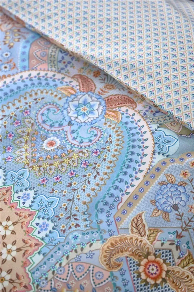 Pip Studio perkálové povlečení Jabali Flower modré 140x200 + 70x90 cm