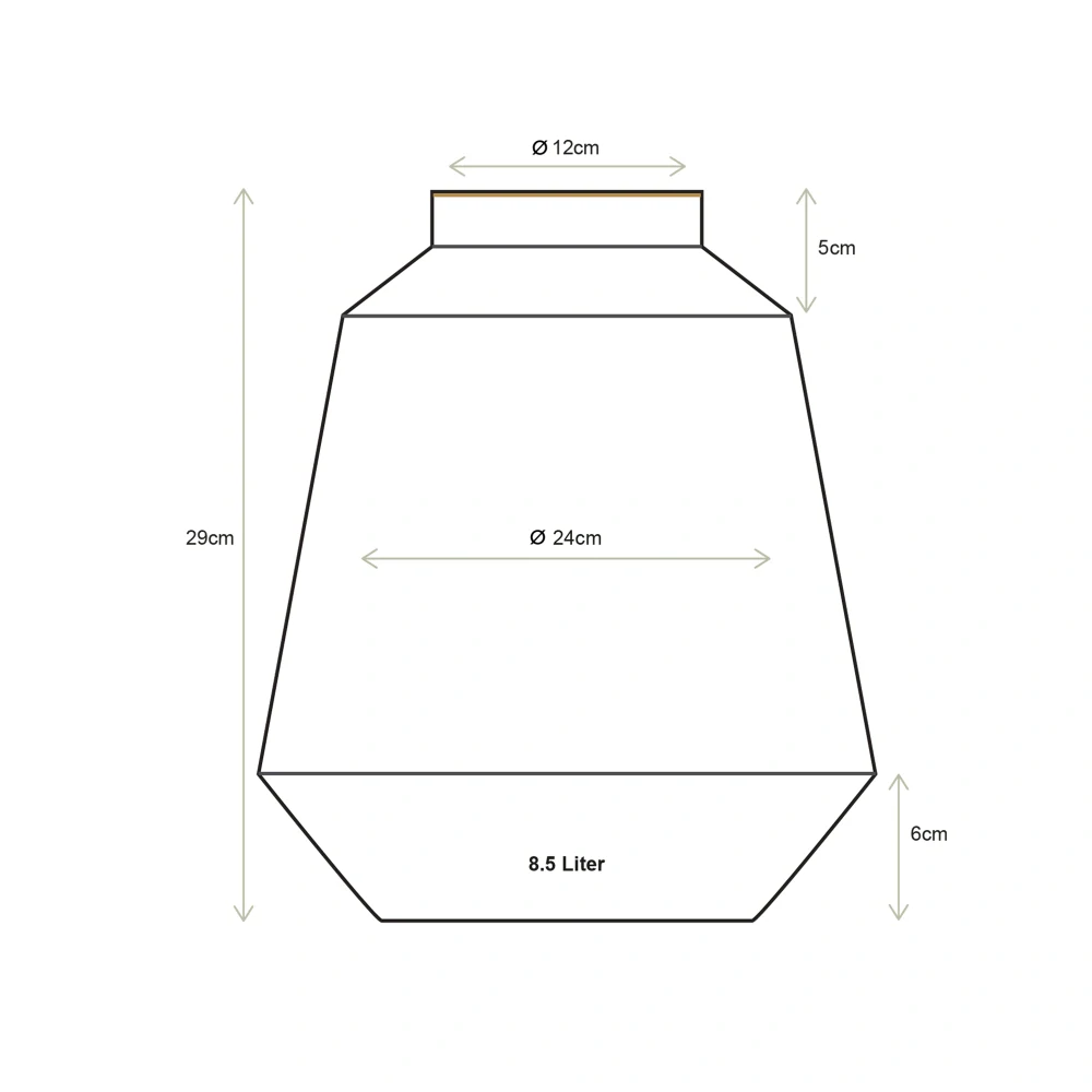 Pip Studio Love Birds Stripes koová váza střední, tmavě červená
