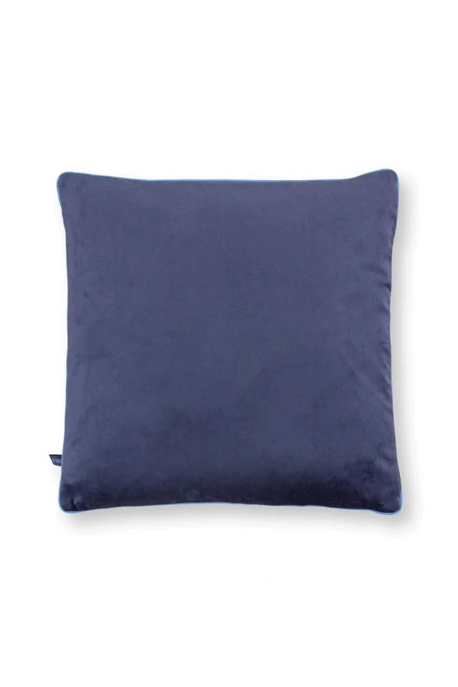 Pip Studio sametový dekorační polštář Quilted Daisy 50x50 cm, modrý