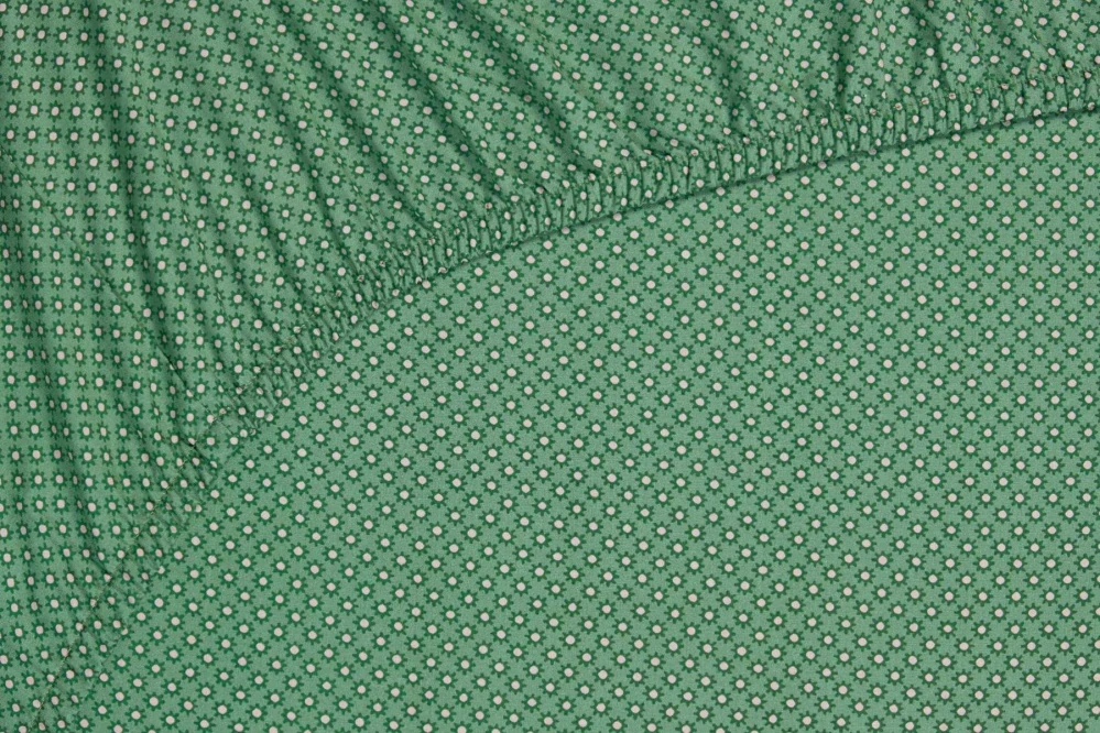 Pip Studio perkálové prostěradlo Twinkle Star 180x200 cm, zelené