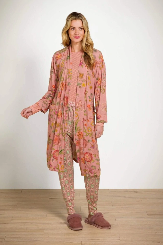 Pip Studio Bobien dlouhé kalhoty Jabalini, růžové