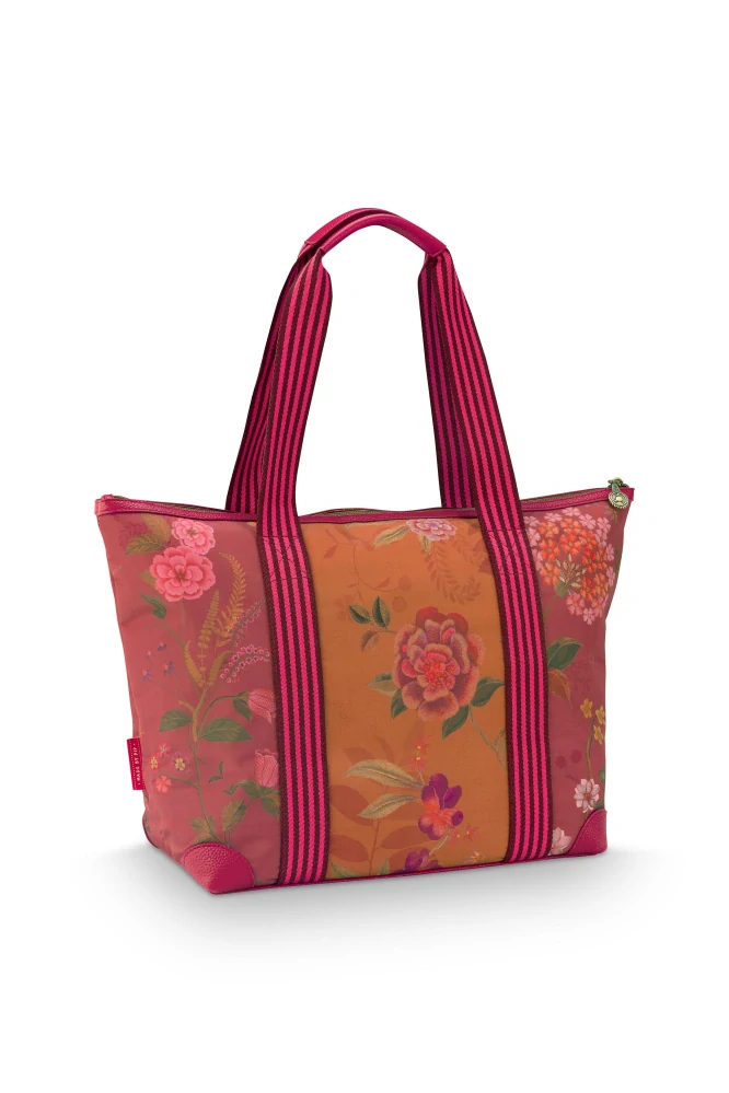 Pip Studio Tilda Bodhi Flower střední plážová taška, růžová
