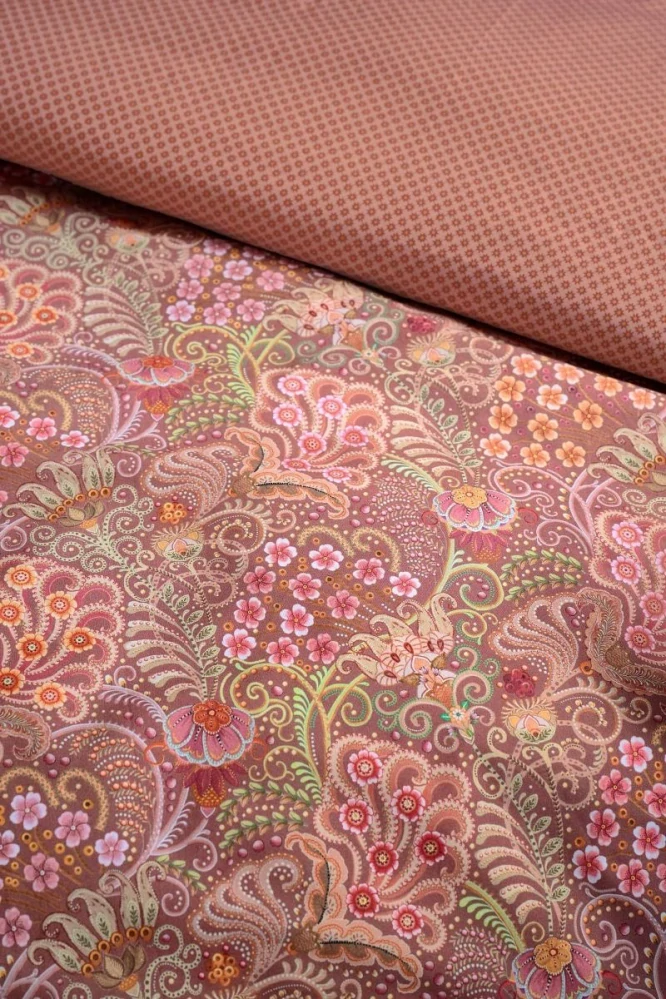 Pip Studio perkálové povlečení Kitenge 140x200 + 70x90, terra