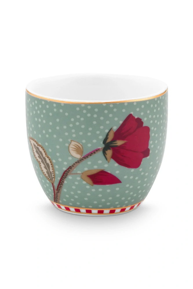 Pip Studio Blooming Tales sada 4 ks porcelánových kalíšků, modrá