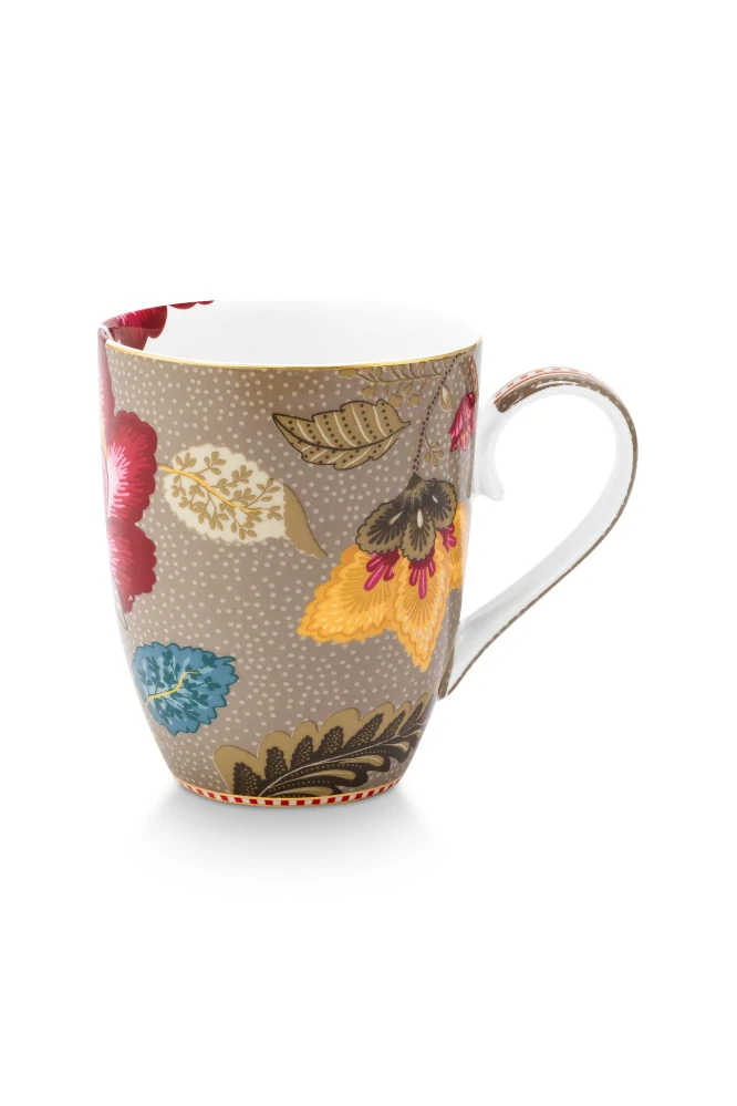 Pip Studio Blooming Tales sada 2ks hrnků 350 ml, khaki