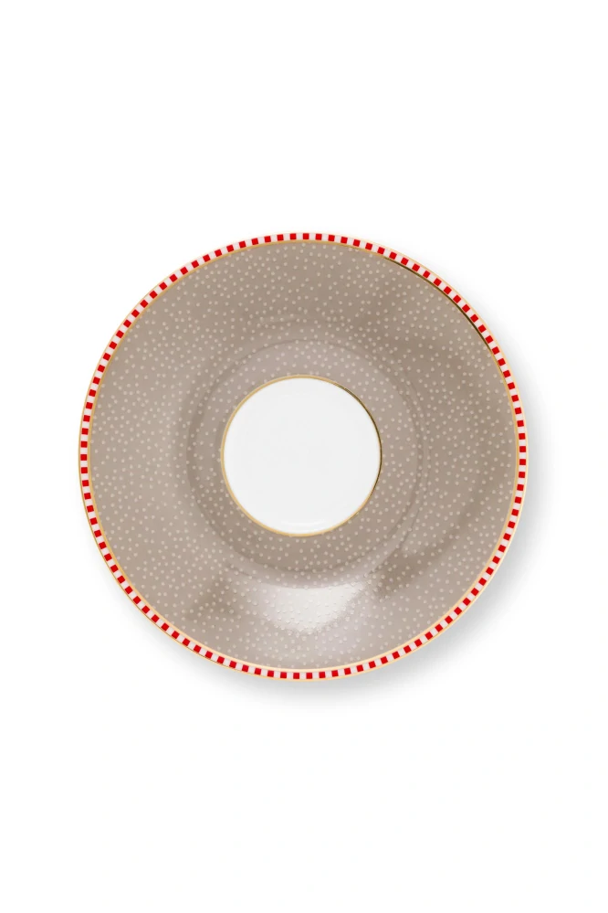 Pip Studio Blooming Tales espresso šálek s podšálkem 100ml, khaki
