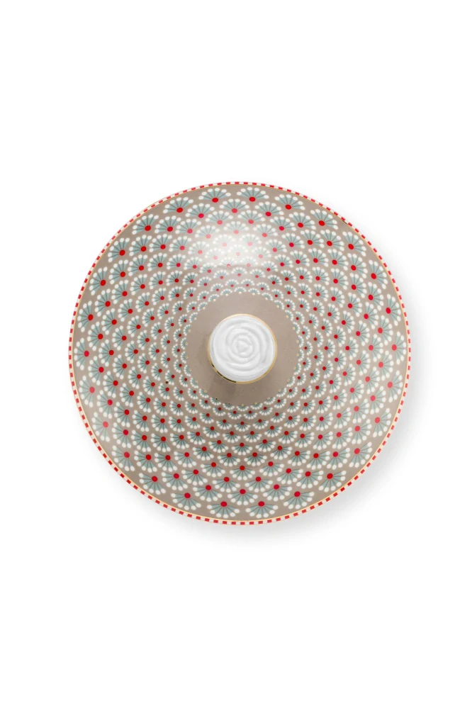 Pip Studio Blooming Tales skladovací dóza 1,5l, khaki