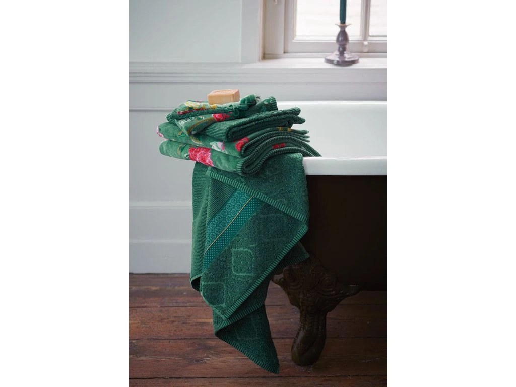 Pip Studio Soft Zellige bavlněná froté osuška zelená 70x140 cm