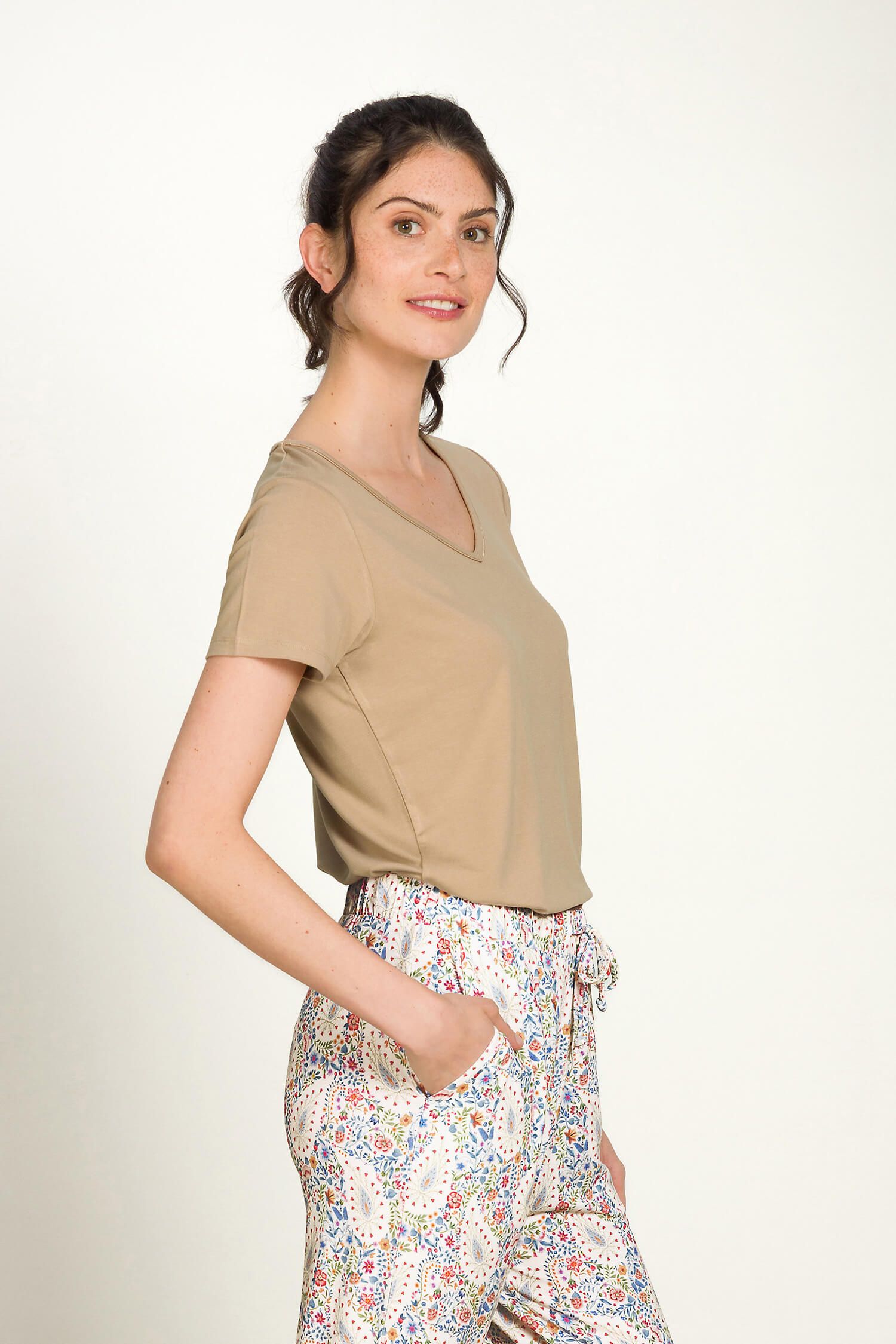 Pip Studio Toy triko s krátkým rukávem Solid, pískové