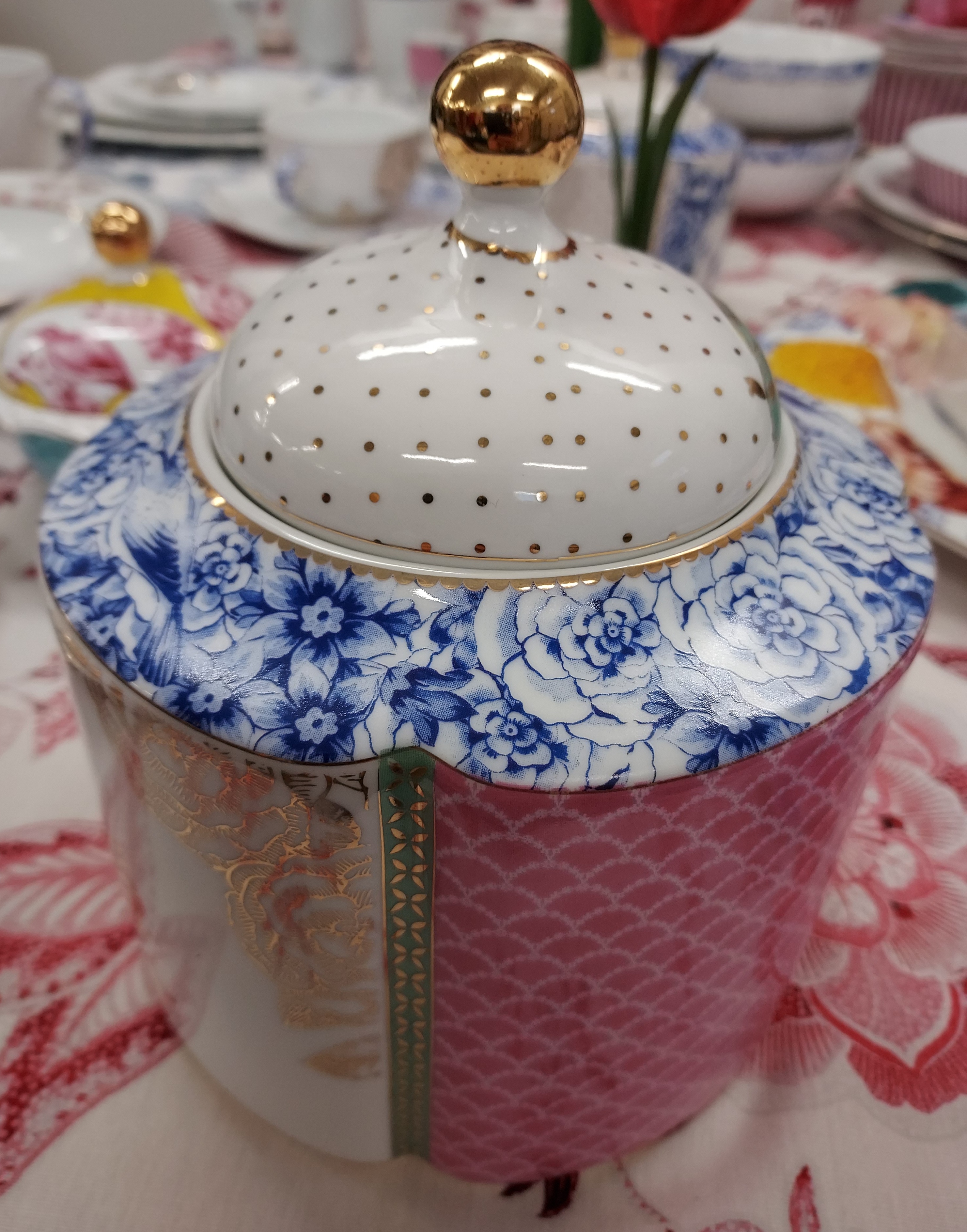 Pip Studio Royal Multi porcelánová dóza 1,75l, barevná