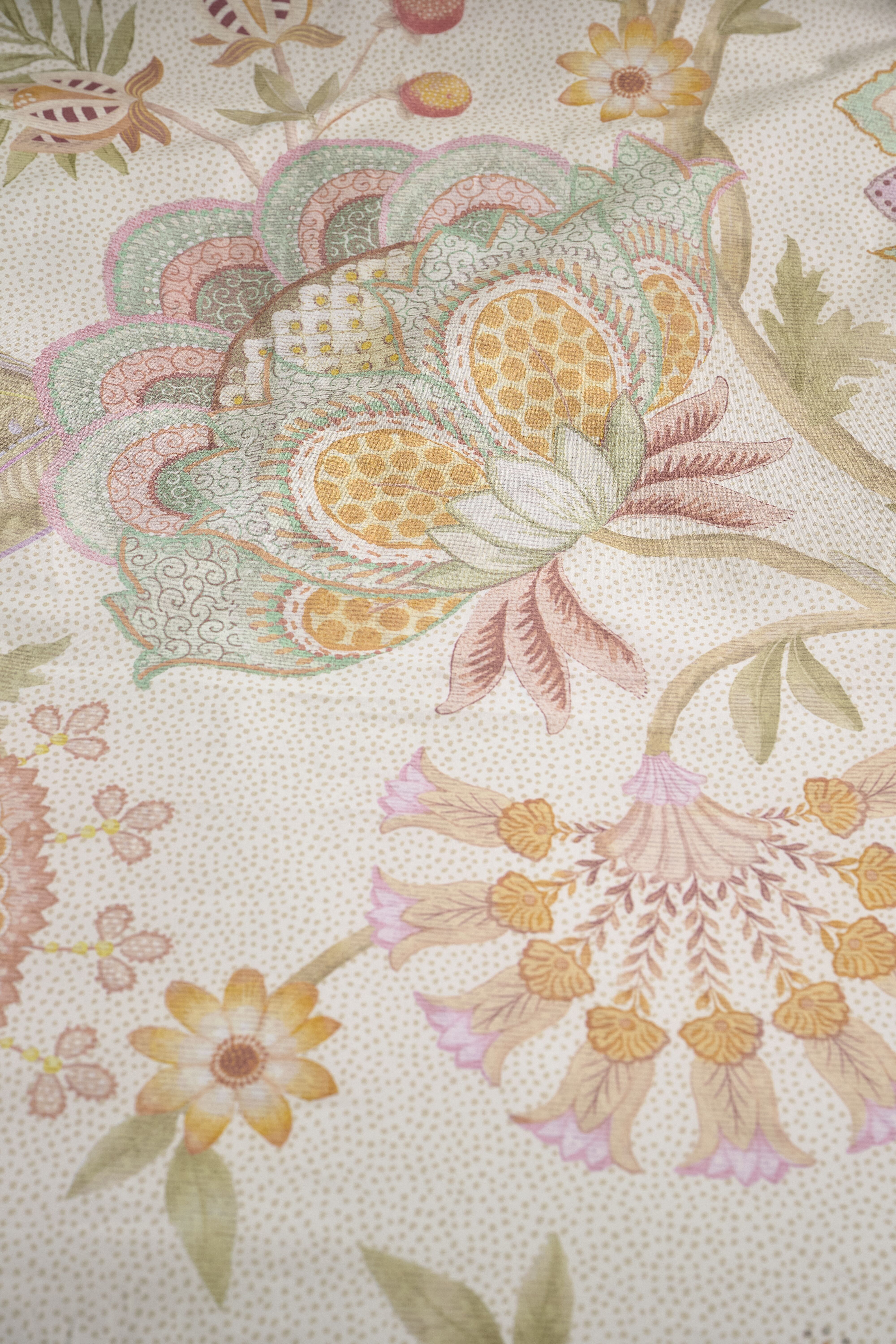 Pip Studio perkálové povlečení Bombay Bold bílé 200x200 + 2 x 70x90 cm