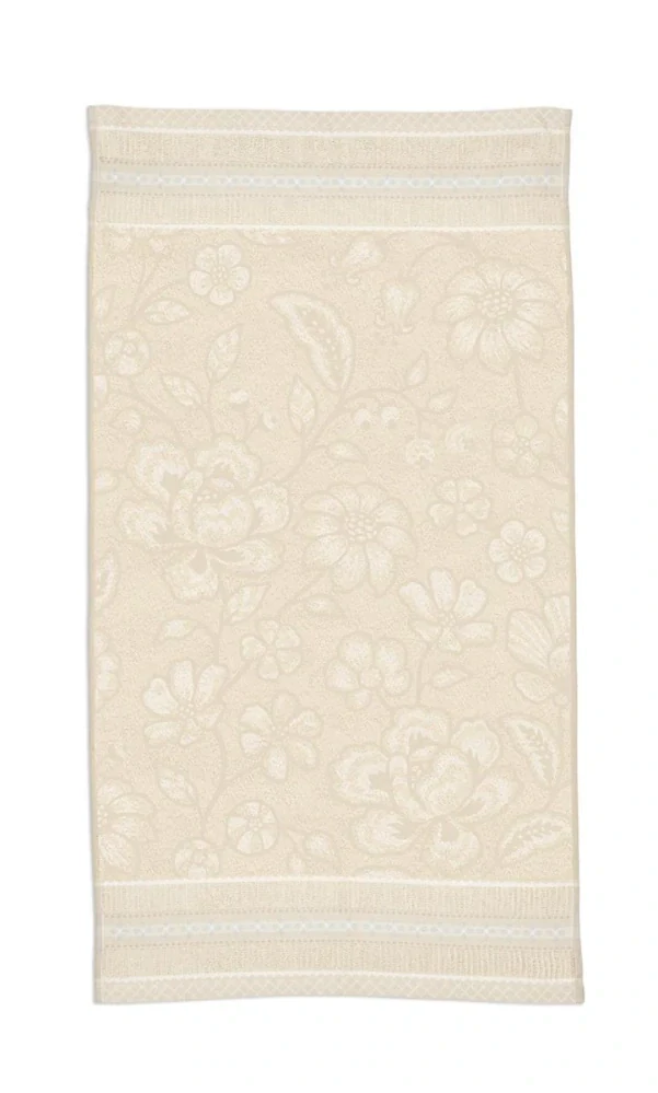 Pip Studio Jasmine Jacquard bavlněný froté ručník pískový 55x100 cm