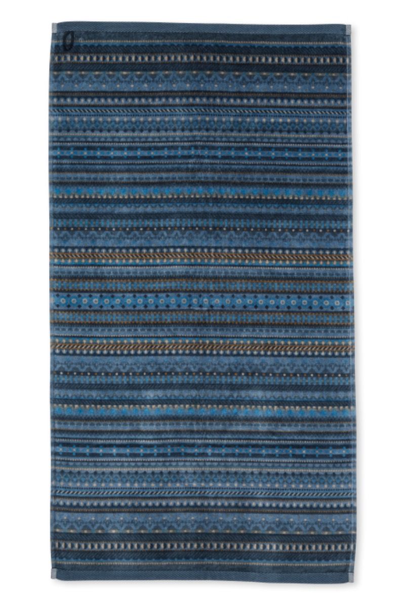 Pip Studio bavlněný froté ručník na ruce Geometric tmavě modrý 30x50 cm