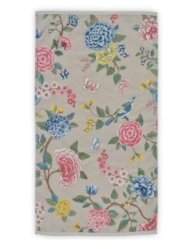 Pip Studio Good Evening bavlněný froté ručník khaki 55x100 cm