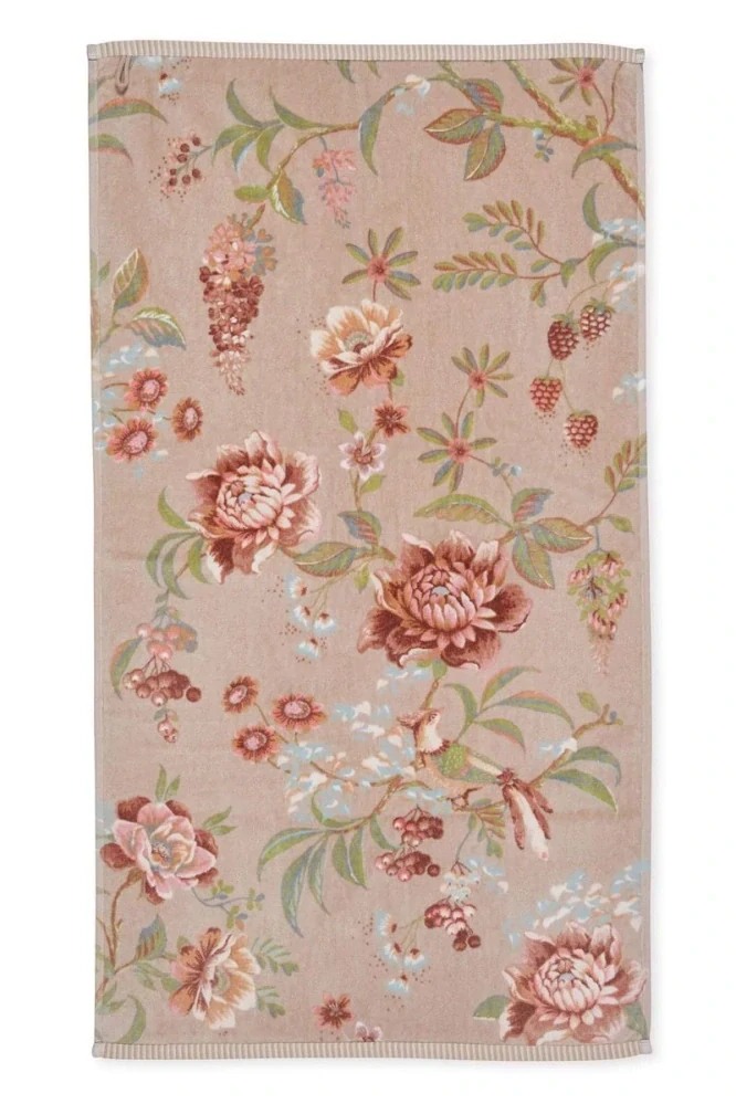 Pip Studio Secret Garden bavlněný froté ručník khaki 55x100 cm