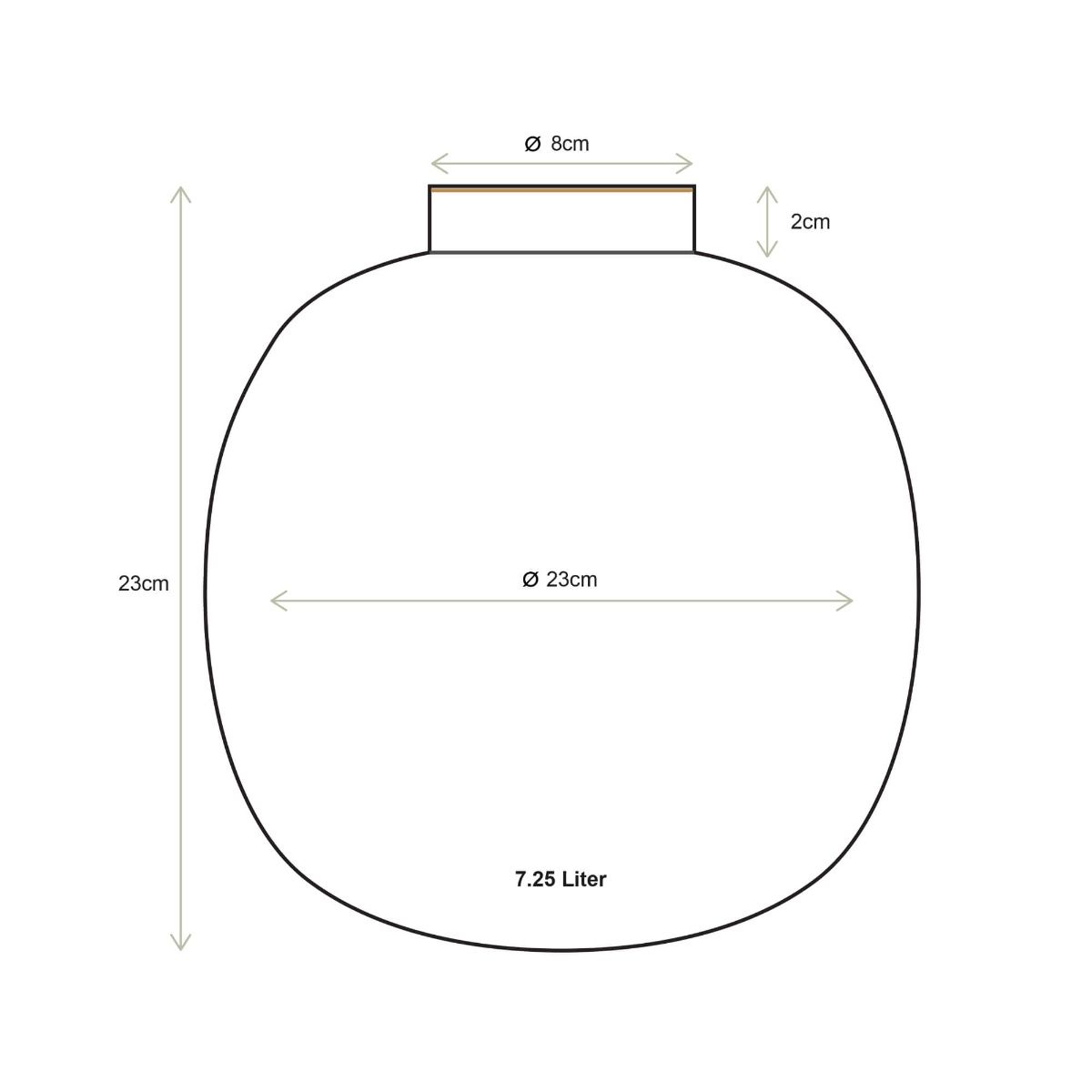 Pip Studio velká kovová váza 23 cm, světle zelená matná