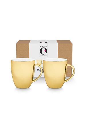 vtwonen Gold set 2 hrnků 400 ml - zlaté