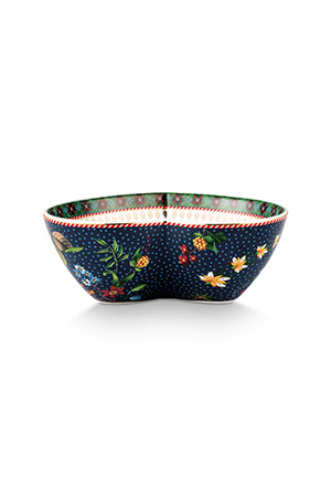 Pip Studio Oriental Berry Blues zapékací miska ve tvaru srdce