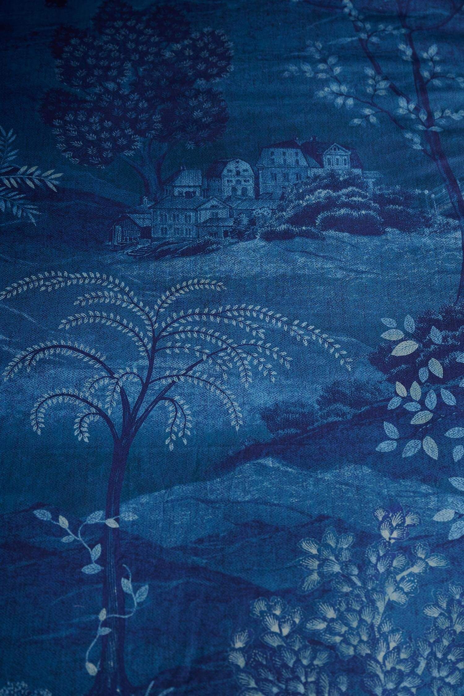 Pip Studio perkálové povlečení Sundara Wood Dark Blue - 140 x 200 cm