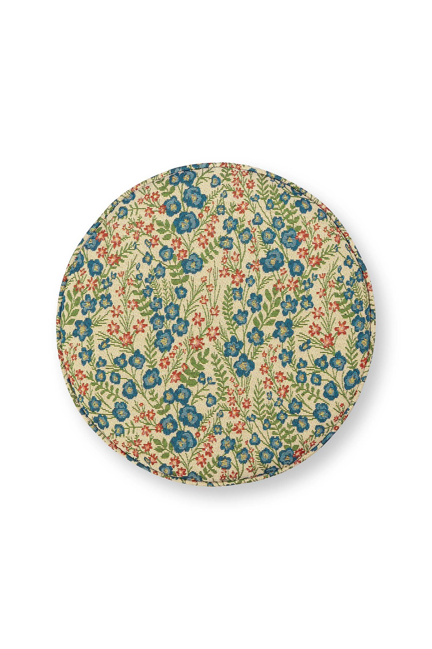Pip Studio Puf Poppy Jacquard - modrý