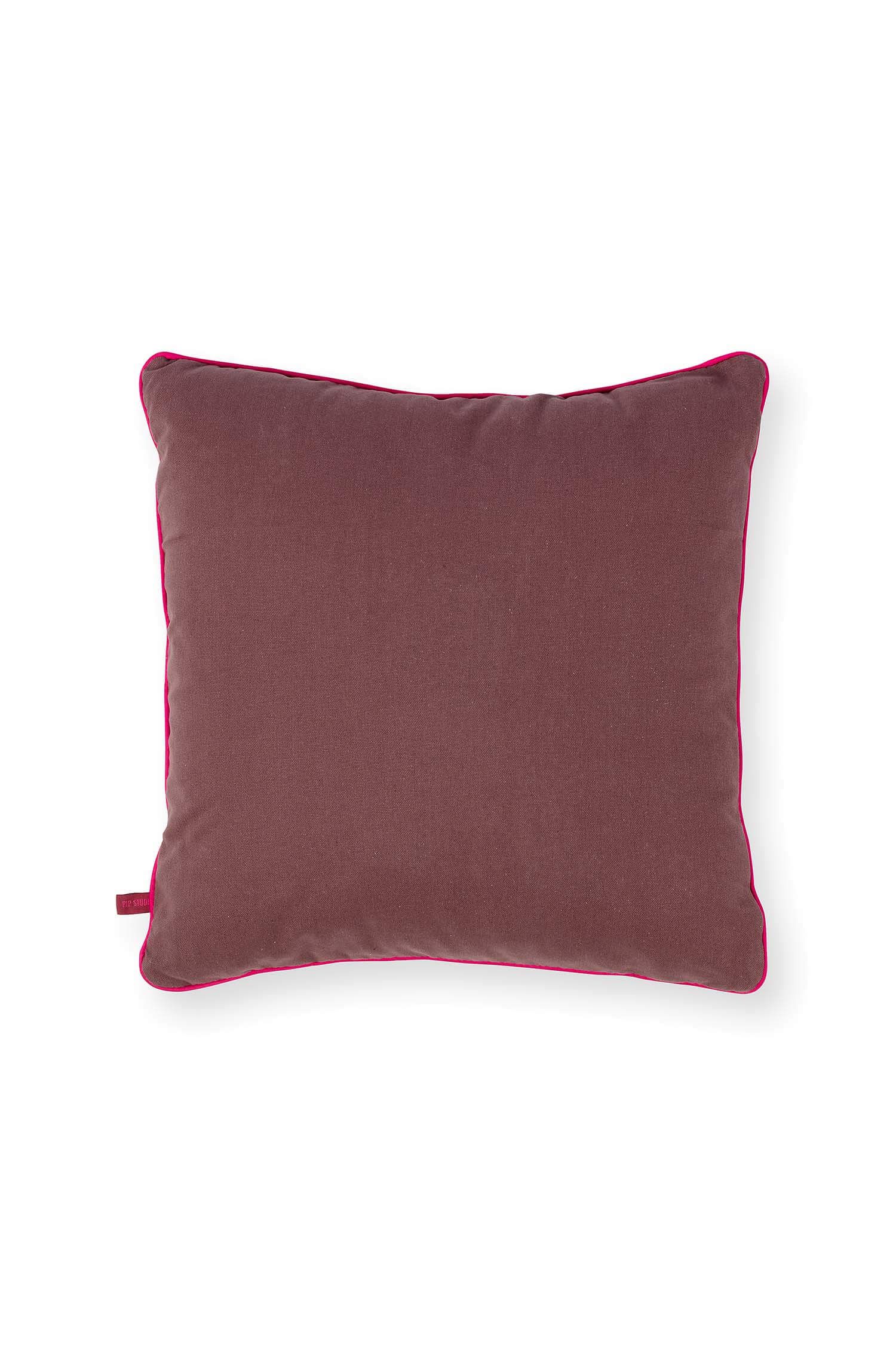 Pip Studio dekorační polštář Giyani Embroidery 50 x 50 cm - růžový