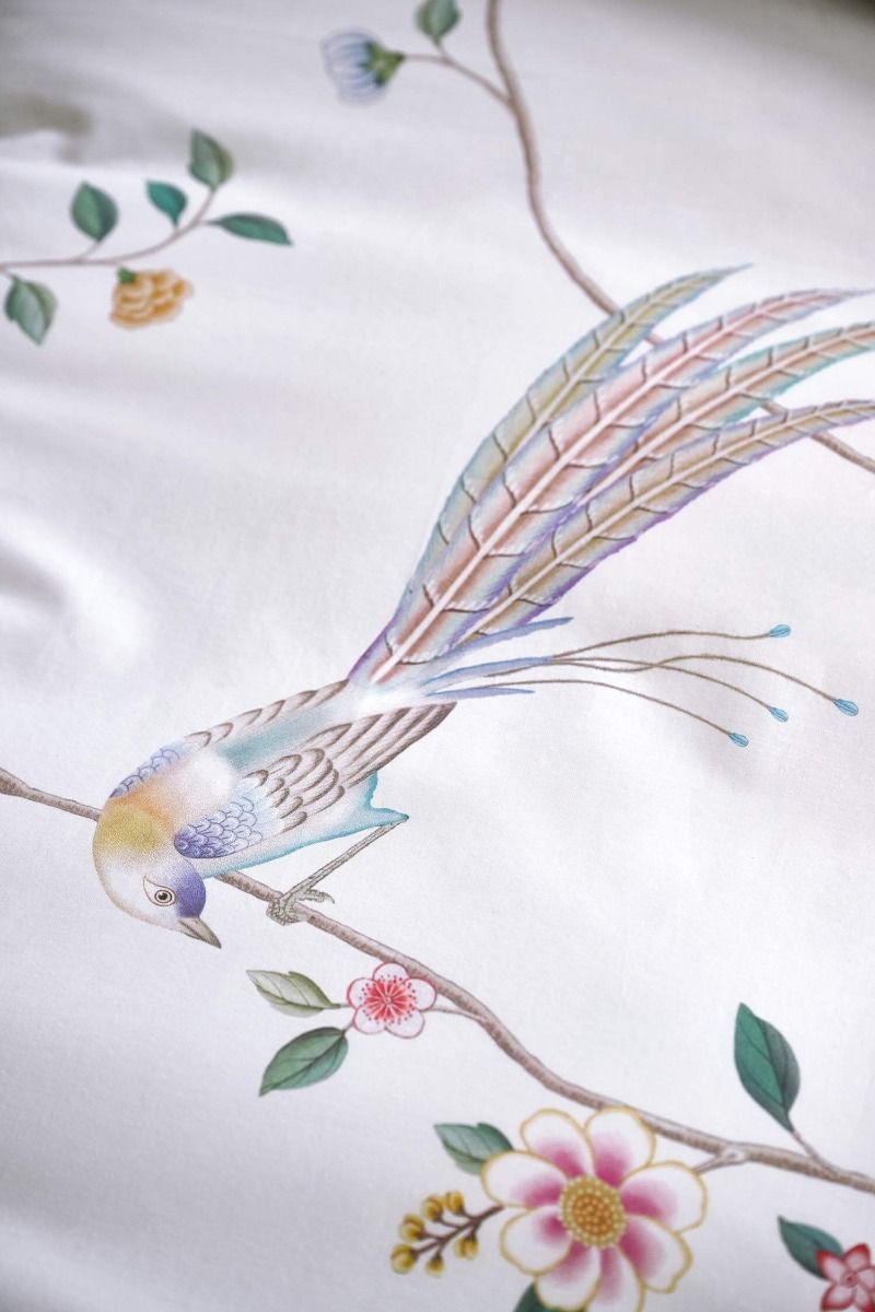 Pip Studio perkálové povlečení Bamboo Blossom bílý 140x200 + 70x90 cm