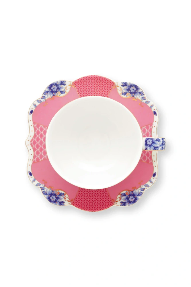 Pip Studio Royal Multi espresso šálek s podšálkem 100ml, růžový