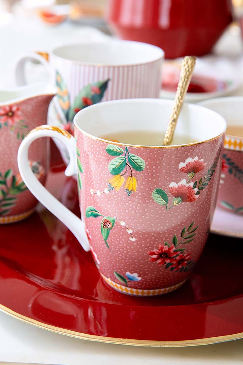 Pip Studio La Majorelle hrnek 350ml, růžový