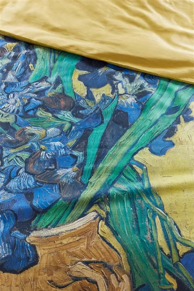 Van Gogh povlečení Kosatce, 140x200 + 70x90, žlutá, bavlněný satén